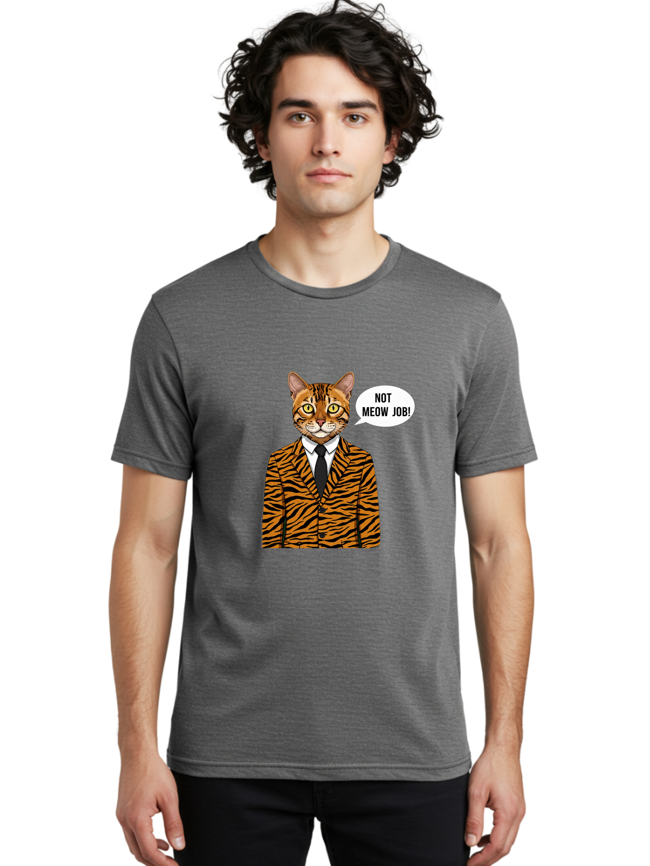 Not-Meow-Job-3 Men'S Graphic Tee, 100% Cotton, Comfortable Casual Summer Wear, Machine Washable, Vintage Camera, Old Camera, Antique Camera, Black Camera, Classic Photography, Photography Equipment, Nostalgic Device, Film Camera, Camera Art Bam988