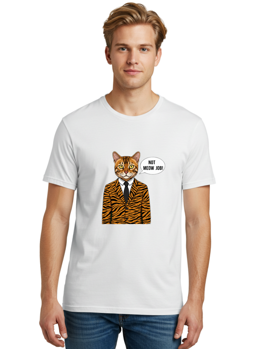 Not-Meow-Job-3 Men'S Graphic Tee, 100% Cotton, Comfortable Casual Summer Wear, Machine Washable, Vintage Camera, Old Camera, Antique Camera, Black Camera, Classic Photography, Photography Equipment, Nostalgic Device, Film Camera, Camera Art Bam988