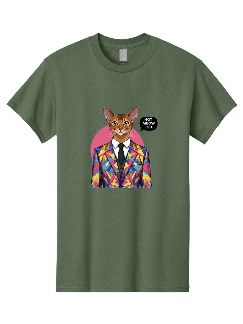 Not-Meow-Job-4 Men'S Graphic Tee, 100% Cotton, Comfortable Casual Summer Wear, Machine Washable, Vintage Camera, Old Camera, Antique Camera, Black Camera, Classic Photography, Photography Equipment, Nostalgic Device, Film Camera, Camera Art Bam989