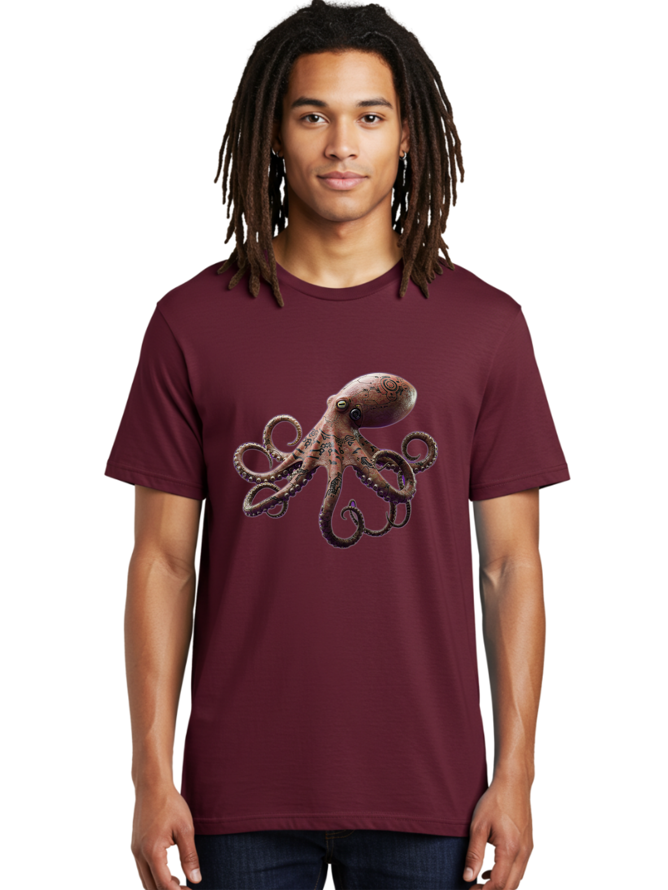 Octopus-1 Men'S Graphic Tee, 100% Cotton, Comfortable Casual Summer Wear, Machine Washable, Vintage Camera, Old Camera, Antique Camera, Black Camera, Classic Photography, Photography Equipment, Nostalgic Device, Film Camera, Camera Art Bam992