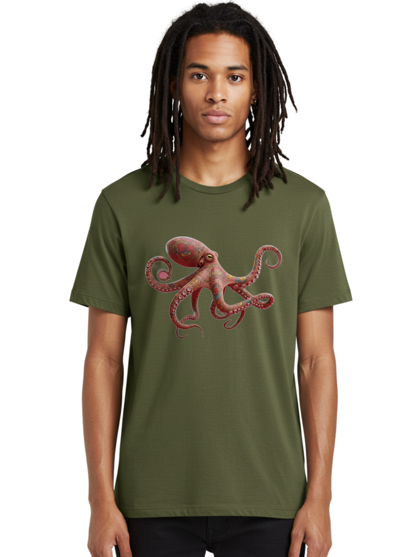 Octopus-2 Men'S Graphic Tee, 100% Cotton, Comfortable Casual Summer Wear, Machine Washable, Vintage Camera, Old Camera, Antique Camera, Black Camera, Classic Photography, Photography Equipment, Nostalgic Device, Film Camera, Camera Art Bam993