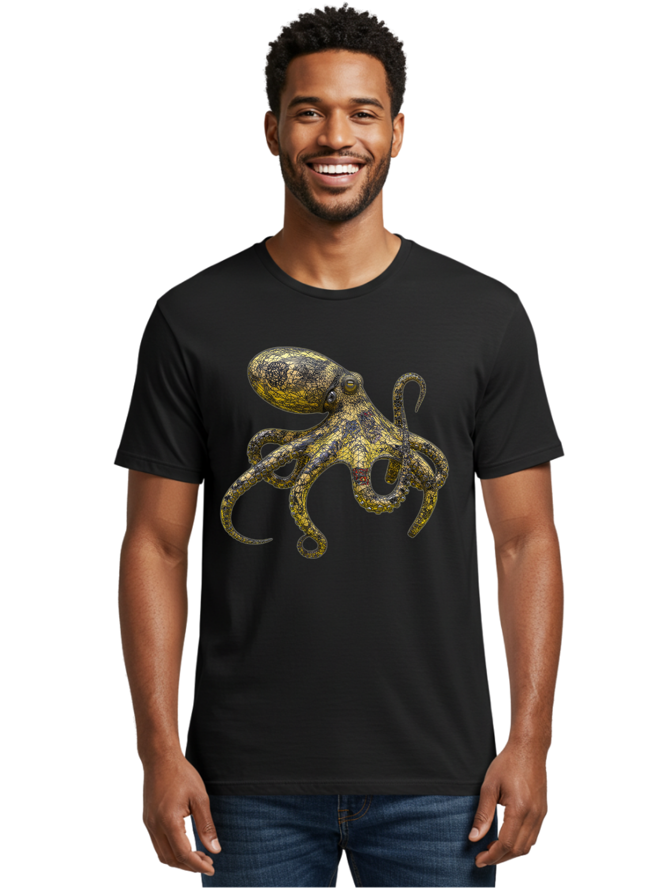 Octopus-3 Men'S Graphic Tee, 100% Cotton, Comfortable Casual Summer Wear, Machine Washable, Vintage Camera, Old Camera, Antique Camera, Black Camera, Classic Photography, Photography Equipment, Nostalgic Device, Film Camera, Camera Art Bam994