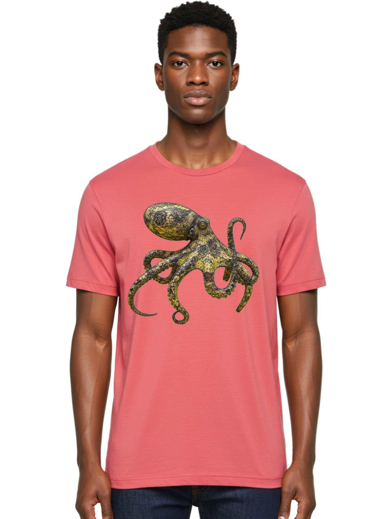 Octopus-3 Men'S Graphic Tee, 100% Cotton, Comfortable Casual Summer Wear, Machine Washable, Vintage Camera, Old Camera, Antique Camera, Black Camera, Classic Photography, Photography Equipment, Nostalgic Device, Film Camera, Camera Art Bam994