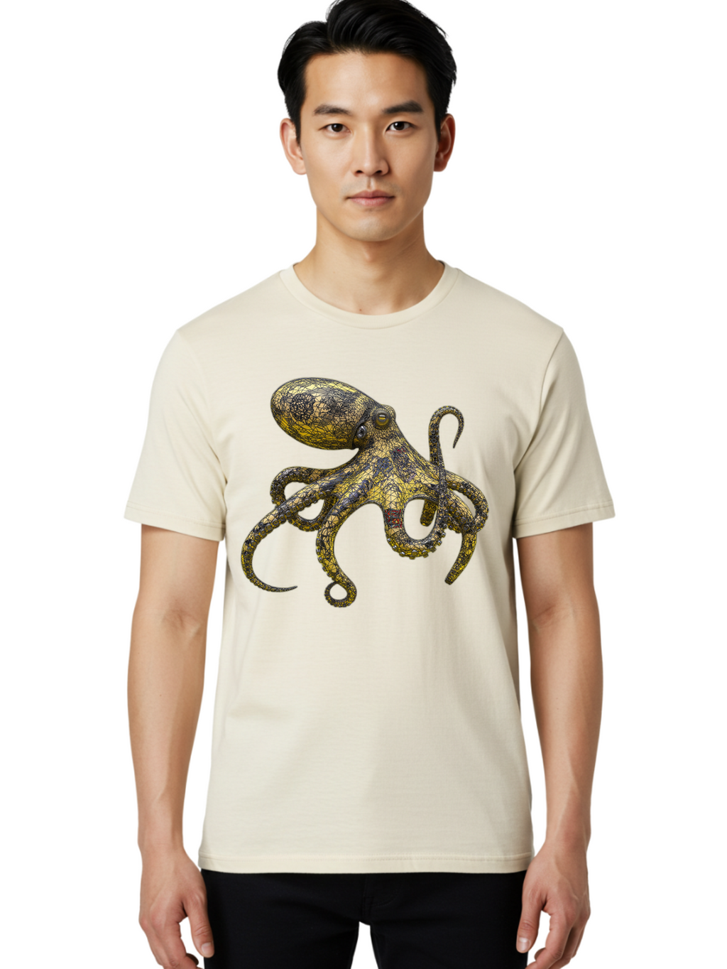 Octopus-3 Men'S Graphic Tee, 100% Cotton, Comfortable Casual Summer Wear, Machine Washable, Vintage Camera, Old Camera, Antique Camera, Black Camera, Classic Photography, Photography Equipment, Nostalgic Device, Film Camera, Camera Art Bam994