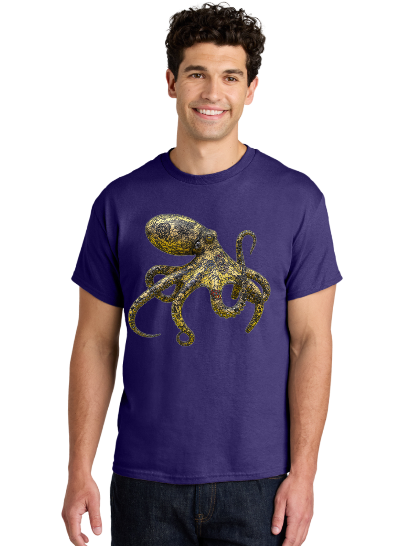 Octopus-3 Men'S Graphic Tee, 100% Cotton, Comfortable Casual Summer Wear, Machine Washable, Vintage Camera, Old Camera, Antique Camera, Black Camera, Classic Photography, Photography Equipment, Nostalgic Device, Film Camera, Camera Art Bam994