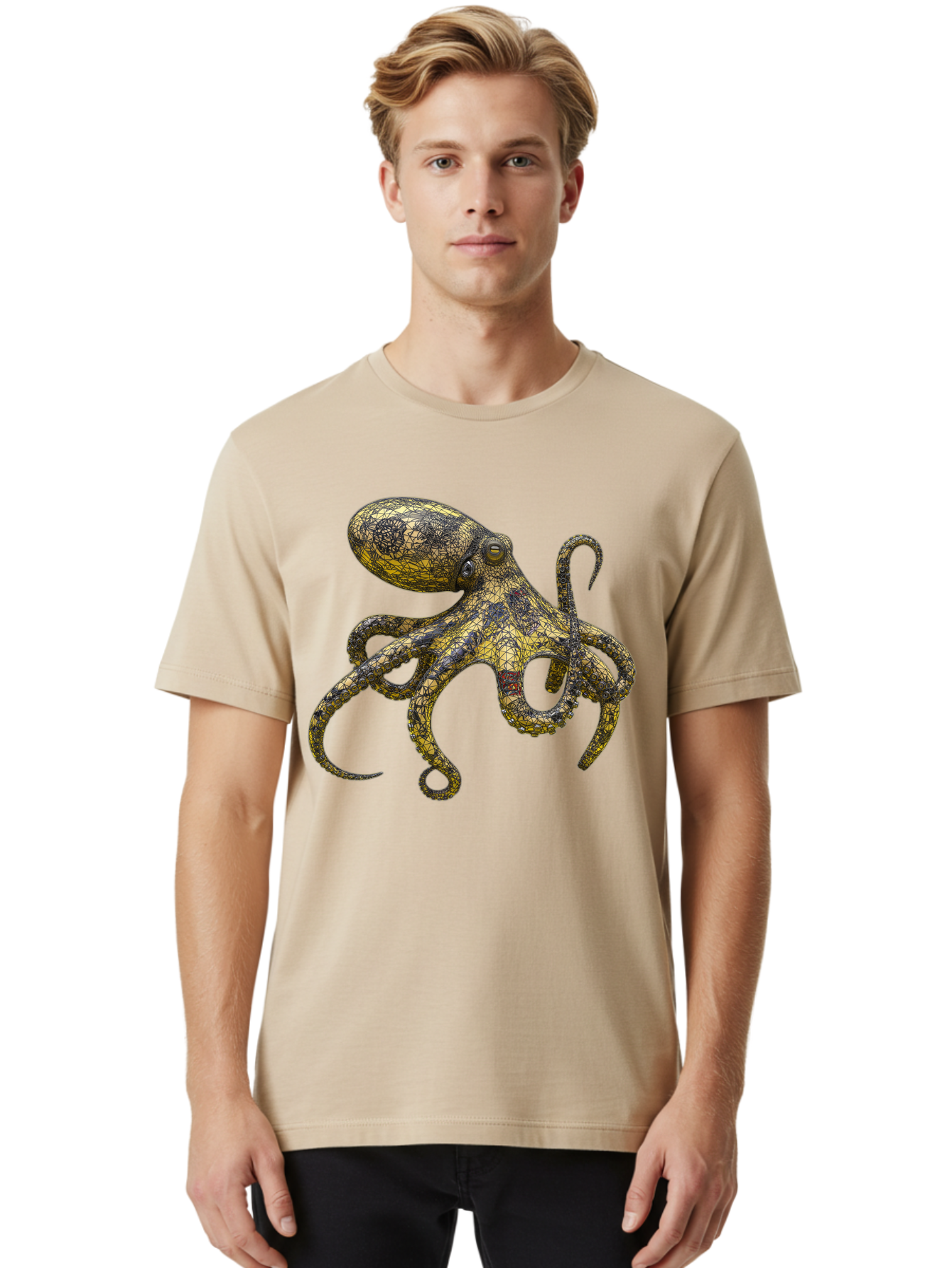 Octopus-3 Men'S Graphic Tee, 100% Cotton, Comfortable Casual Summer Wear, Machine Washable, Vintage Camera, Old Camera, Antique Camera, Black Camera, Classic Photography, Photography Equipment, Nostalgic Device, Film Camera, Camera Art Bam994