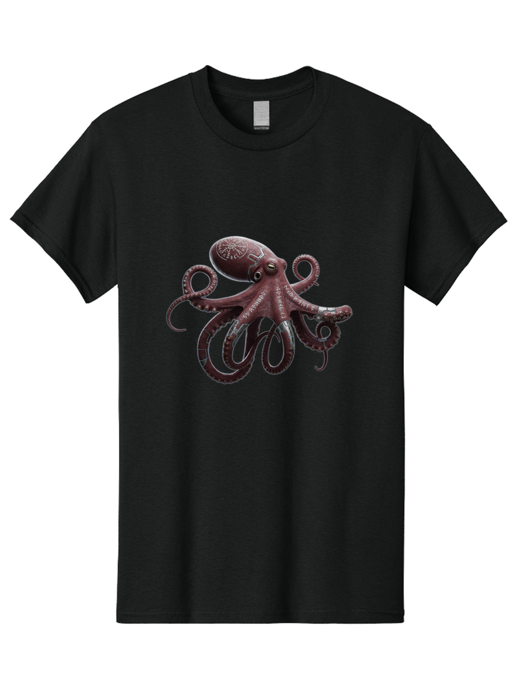 Octopus-4 Men'S Graphic Tee, 100% Cotton, Comfortable Casual Summer Wear, Machine Washable, Vintage Camera, Old Camera, Antique Camera, Black Camera, Classic Photography, Photography Equipment, Nostalgic Device, Film Camera, Camera Art Bam995