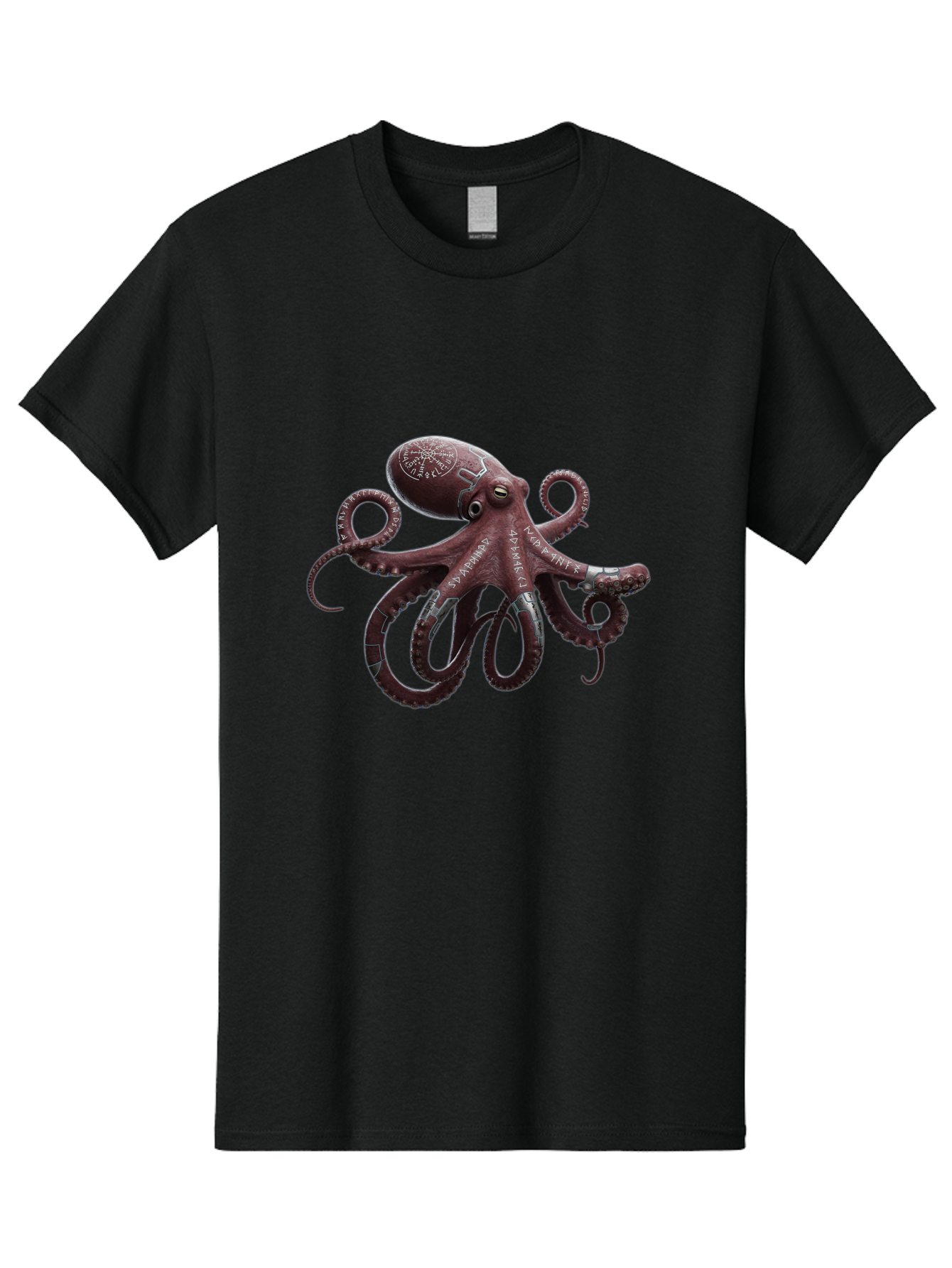 Octopus-4 Men'S Graphic Tee, 100% Cotton, Comfortable Casual Summer Wear, Machine Washable, Vintage Camera, Old Camera, Antique Camera, Black Camera, Classic Photography, Photography Equipment, Nostalgic Device, Film Camera, Camera Art Bam995
