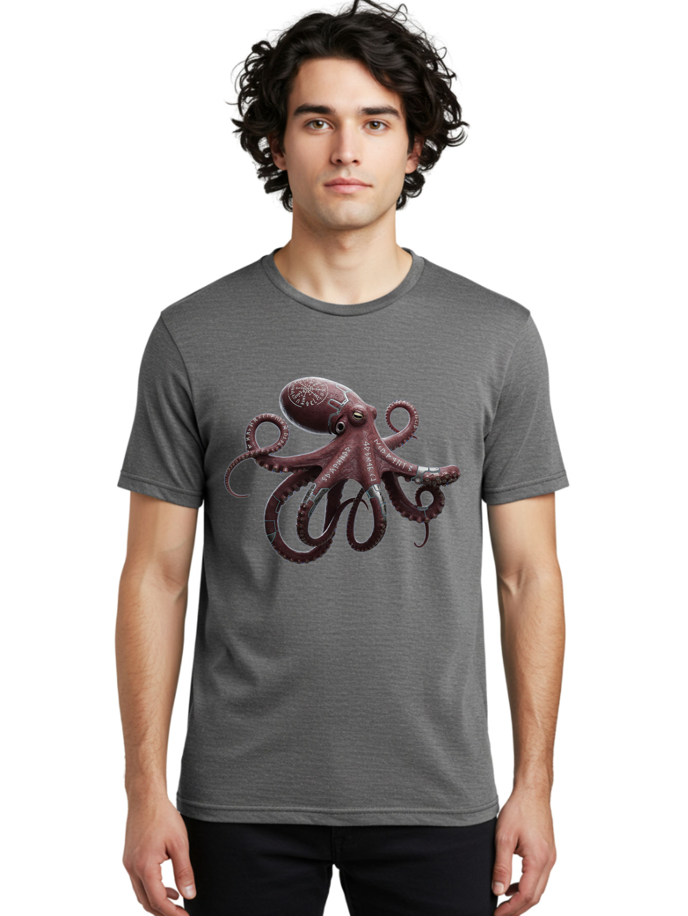 Octopus-4 Men'S Graphic Tee, 100% Cotton, Comfortable Casual Summer Wear, Machine Washable, Vintage Camera, Old Camera, Antique Camera, Black Camera, Classic Photography, Photography Equipment, Nostalgic Device, Film Camera, Camera Art Bam995