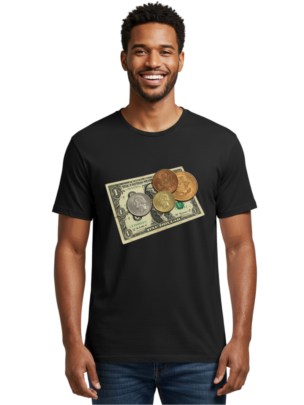 One-Dollar Men'S Graphic Tee, 100% Cotton, Comfortable Casual Summer Wear, Machine Washable, Vintage Camera, Old Camera, Antique Camera, Black Camera, Classic Photography, Photography Equipment, Nostalgic Device, Film Camera, Camera Art Ban000