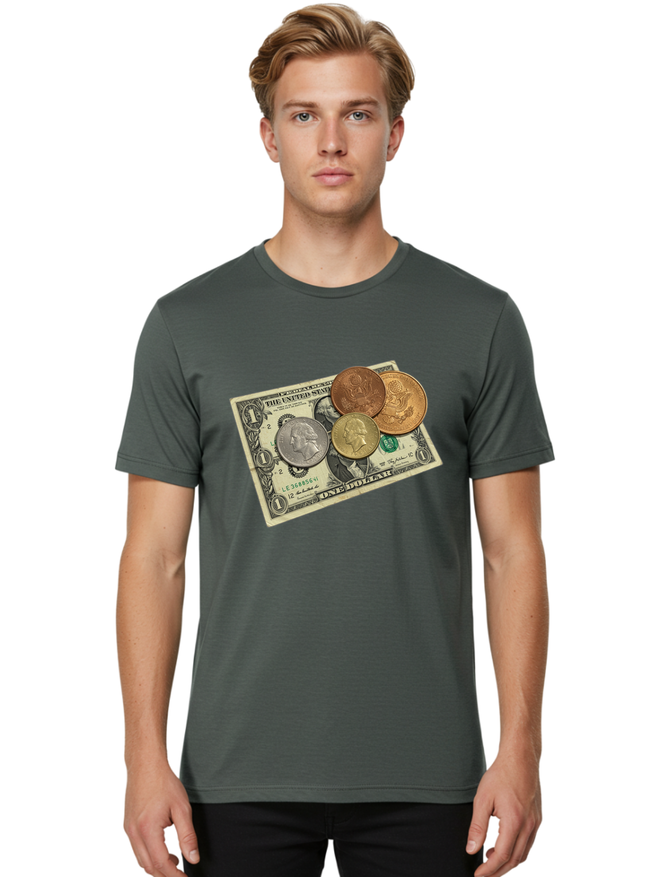 One-Dollar Men'S Graphic Tee, 100% Cotton, Comfortable Casual Summer Wear, Machine Washable, Vintage Camera, Old Camera, Antique Camera, Black Camera, Classic Photography, Photography Equipment, Nostalgic Device, Film Camera, Camera Art Ban000