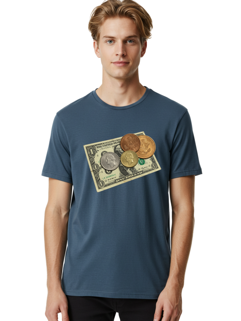 One-Dollar Men'S Graphic Tee, 100% Cotton, Comfortable Casual Summer Wear, Machine Washable, Vintage Camera, Old Camera, Antique Camera, Black Camera, Classic Photography, Photography Equipment, Nostalgic Device, Film Camera, Camera Art Ban000