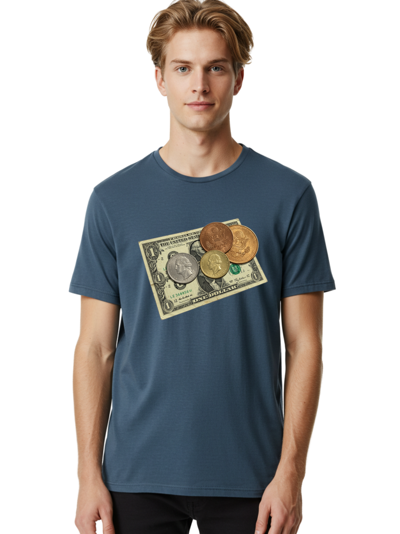 One-Dollar Men'S Graphic Tee, 100% Cotton, Comfortable Casual Summer Wear, Machine Washable, Vintage Camera, Old Camera, Antique Camera, Black Camera, Classic Photography, Photography Equipment, Nostalgic Device, Film Camera, Camera Art Ban000