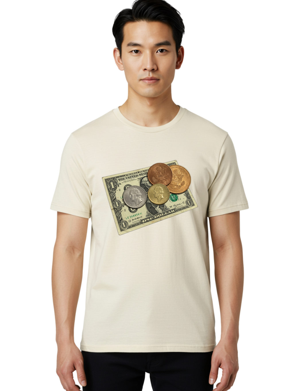 One-Dollar Men'S Graphic Tee, 100% Cotton, Comfortable Casual Summer Wear, Machine Washable, Vintage Camera, Old Camera, Antique Camera, Black Camera, Classic Photography, Photography Equipment, Nostalgic Device, Film Camera, Camera Art Ban000