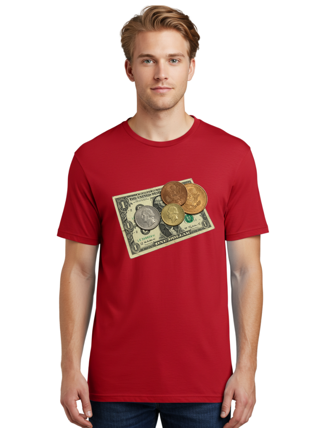 One-Dollar Men'S Graphic Tee, 100% Cotton, Comfortable Casual Summer Wear, Machine Washable, Vintage Camera, Old Camera, Antique Camera, Black Camera, Classic Photography, Photography Equipment, Nostalgic Device, Film Camera, Camera Art Ban000