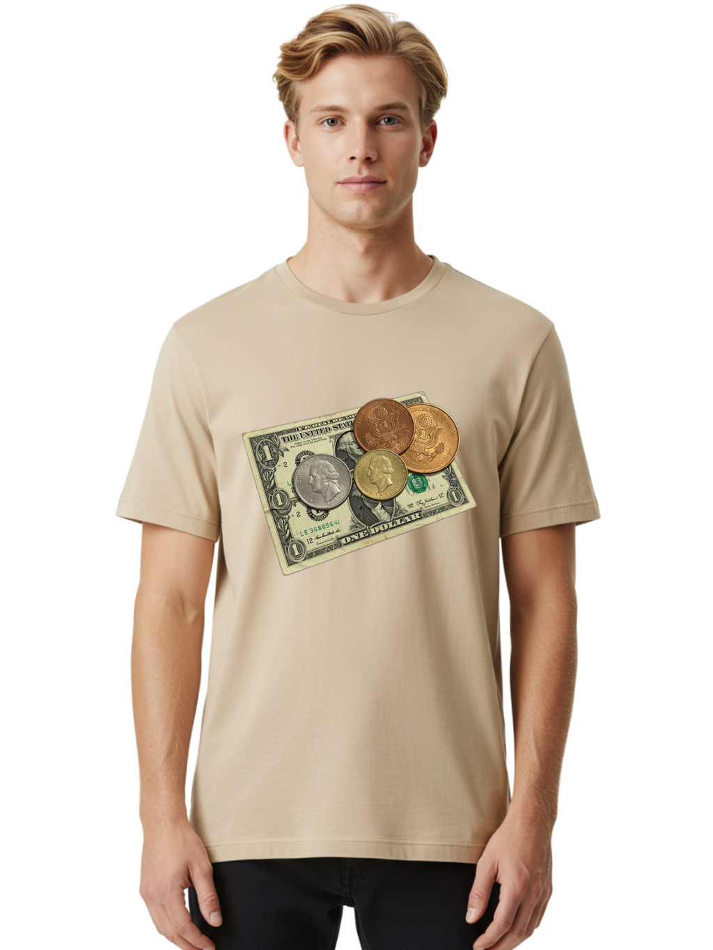 One-Dollar Men'S Graphic Tee, 100% Cotton, Comfortable Casual Summer Wear, Machine Washable, Vintage Camera, Old Camera, Antique Camera, Black Camera, Classic Photography, Photography Equipment, Nostalgic Device, Film Camera, Camera Art Ban000