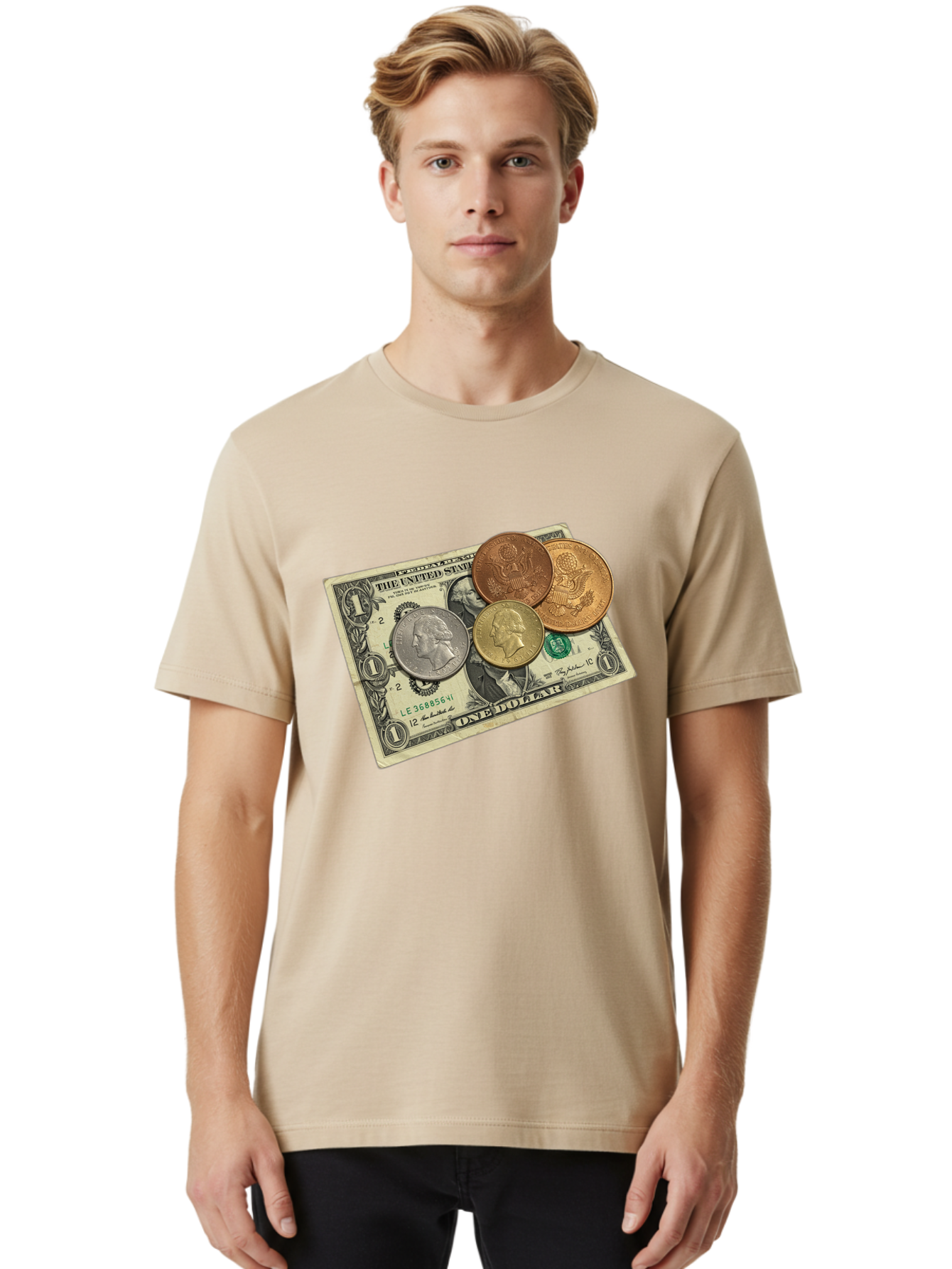 One-Dollar Men'S Graphic Tee, 100% Cotton, Comfortable Casual Summer Wear, Machine Washable, Vintage Camera, Old Camera, Antique Camera, Black Camera, Classic Photography, Photography Equipment, Nostalgic Device, Film Camera, Camera Art Ban000