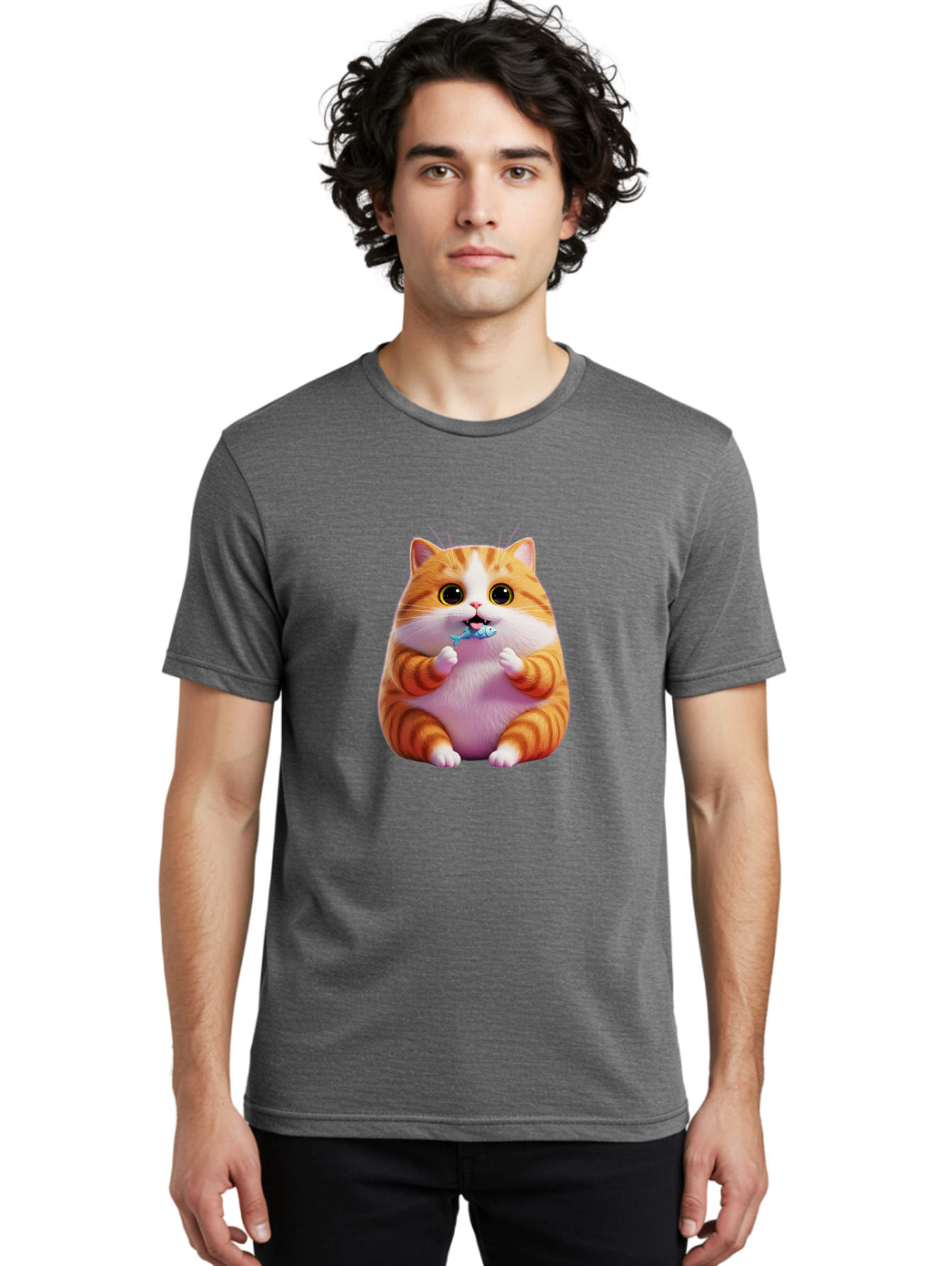 Orange-Tabby-Cat-1 Men'S Graphic Tee, 100% Cotton, Comfortable Casual Summer Wear, Machine Washable, Vintage Camera, Old Camera, Antique Camera, Black Camera, Classic Photography, Photography Equipment, Nostalgic Device, Film Camera, Ban003