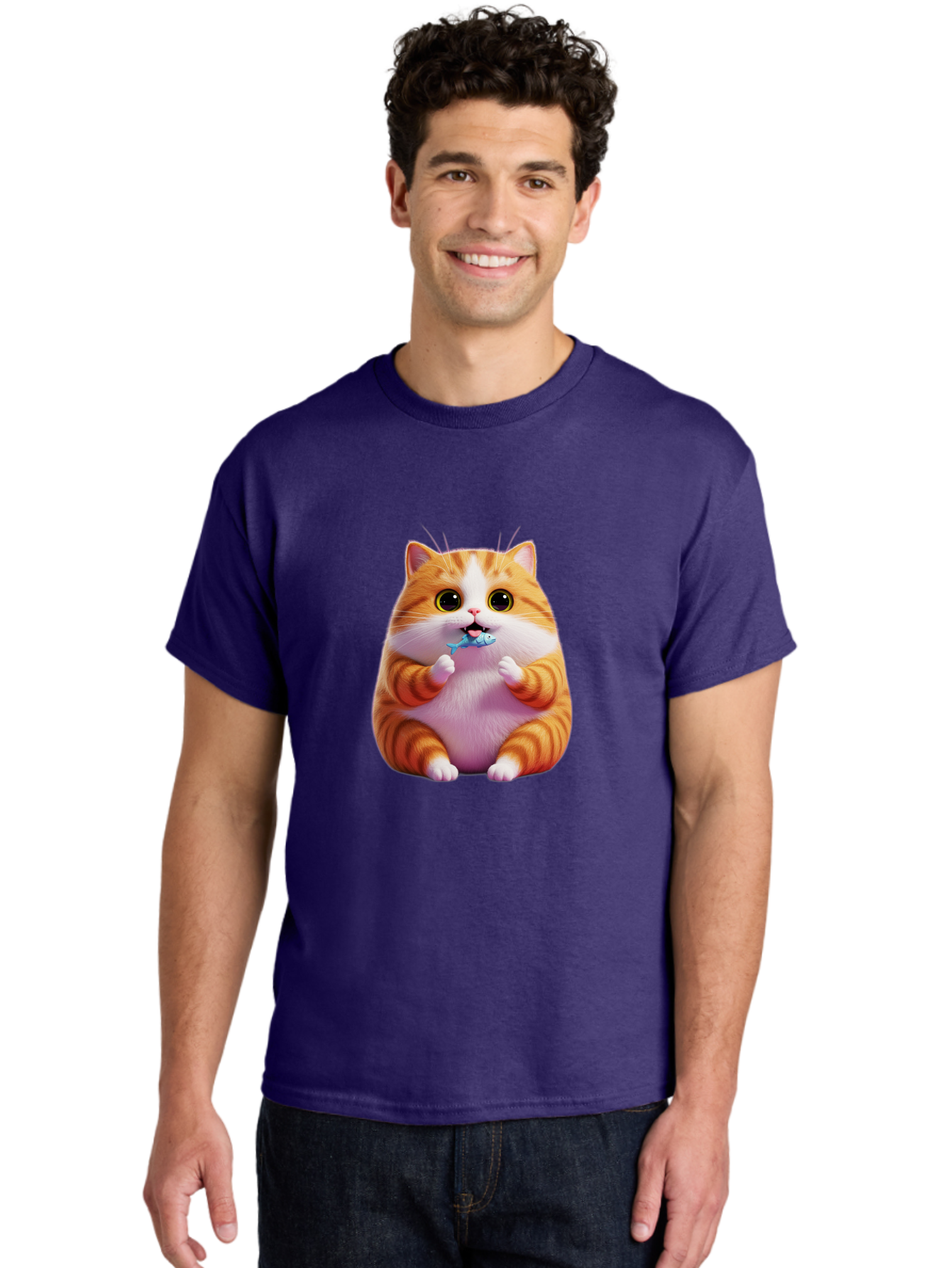 Orange-Tabby-Cat-1 Men'S Graphic Tee, 100% Cotton, Comfortable Casual Summer Wear, Machine Washable, Vintage Camera, Old Camera, Antique Camera, Black Camera, Classic Photography, Photography Equipment, Nostalgic Device, Film Camera, Ban003
