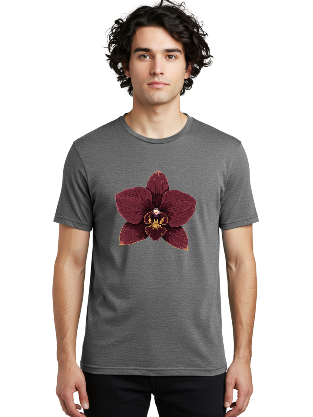 Orchid-Flower Men'S Graphic Tee, 100% Cotton, Comfortable Casual Summer Wear, Machine Washable, Vintage Camera, Old Camera, Antique Camera, Black Camera, Classic Photography, Photography Equipment, Nostalgic Device, Film Camera, Camera Art Ban005