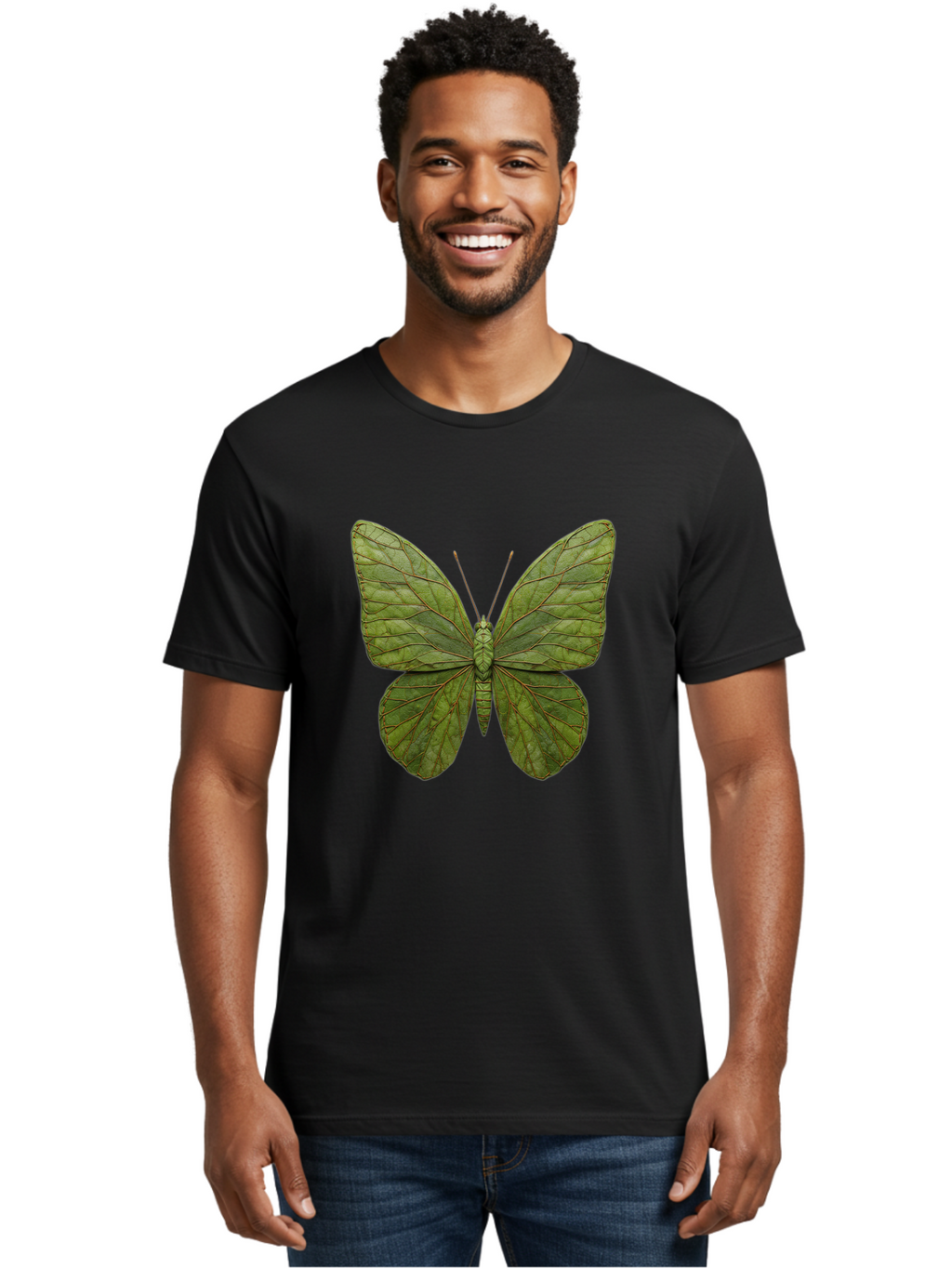 Oreta-Leaf-Moth Men'S Graphic Tee, 100% Cotton, Comfortable Casual Summer Wear, Machine Washable, Vintage Camera, Old Camera, Antique Camera, Black Camera, Classic Photography, Photography Equipment, Nostalgic Device, Film Camera, Camera Art Ban006