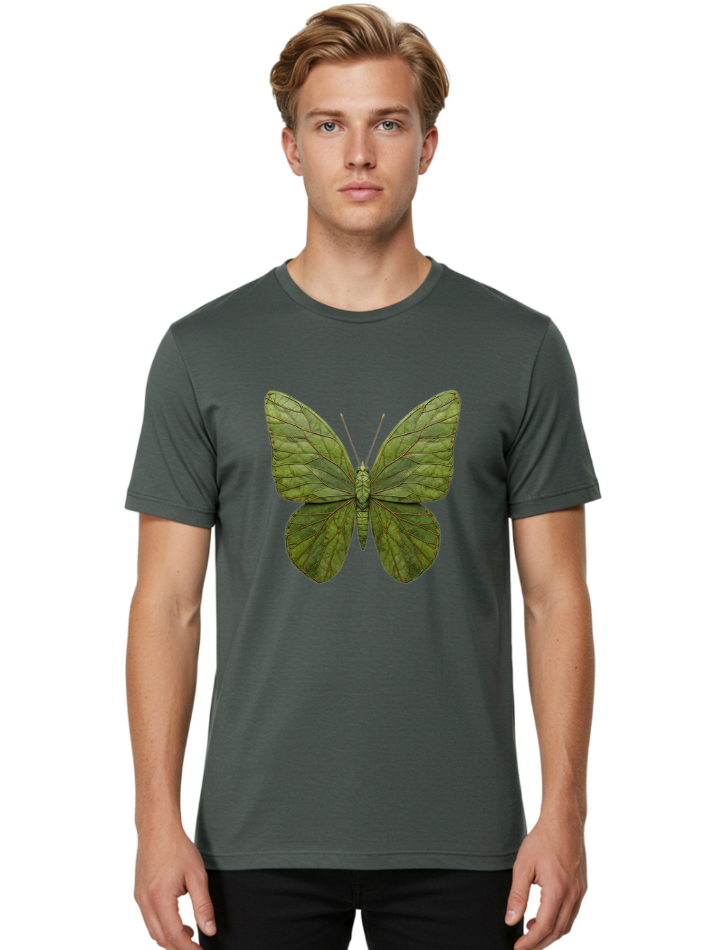 Oreta-Leaf-Moth Men'S Graphic Tee, 100% Cotton, Comfortable Casual Summer Wear, Machine Washable, Vintage Camera, Old Camera, Antique Camera, Black Camera, Classic Photography, Photography Equipment, Nostalgic Device, Film Camera, Camera Art Ban006