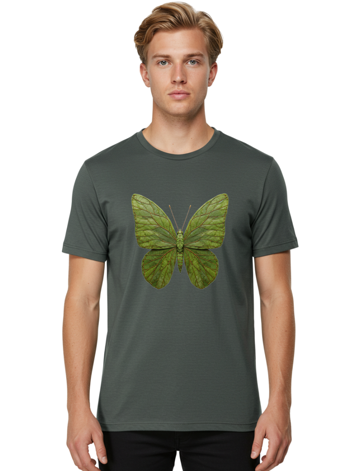 Oreta-Leaf-Moth Men'S Graphic Tee, 100% Cotton, Comfortable Casual Summer Wear, Machine Washable, Vintage Camera, Old Camera, Antique Camera, Black Camera, Classic Photography, Photography Equipment, Nostalgic Device, Film Camera, Camera Art Ban006