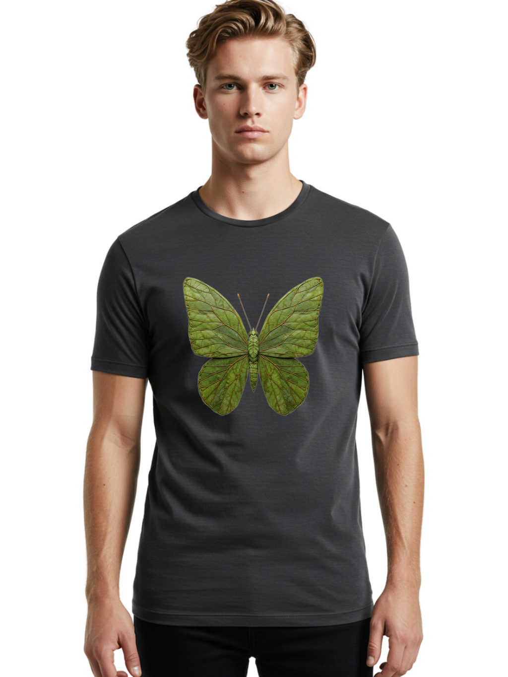 Oreta-Leaf-Moth Men'S Graphic Tee, 100% Cotton, Comfortable Casual Summer Wear, Machine Washable, Vintage Camera, Old Camera, Antique Camera, Black Camera, Classic Photography, Photography Equipment, Nostalgic Device, Film Camera, Camera Art Ban006