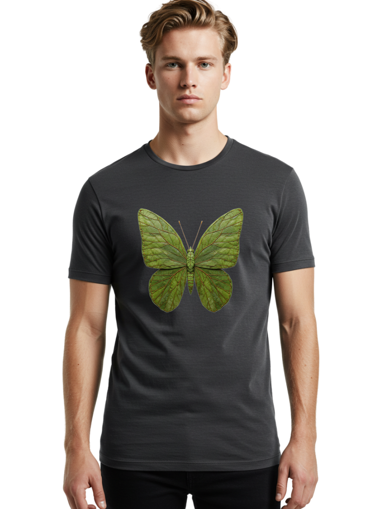 Oreta-Leaf-Moth Men'S Graphic Tee, 100% Cotton, Comfortable Casual Summer Wear, Machine Washable, Vintage Camera, Old Camera, Antique Camera, Black Camera, Classic Photography, Photography Equipment, Nostalgic Device, Film Camera, Camera Art Ban006