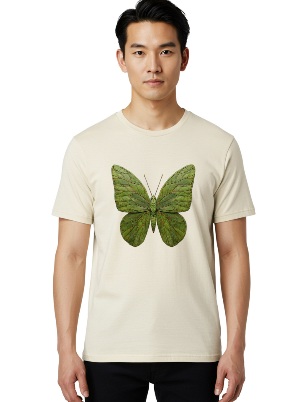 Oreta-Leaf-Moth Men'S Graphic Tee, 100% Cotton, Comfortable Casual Summer Wear, Machine Washable, Vintage Camera, Old Camera, Antique Camera, Black Camera, Classic Photography, Photography Equipment, Nostalgic Device, Film Camera, Camera Art Ban006