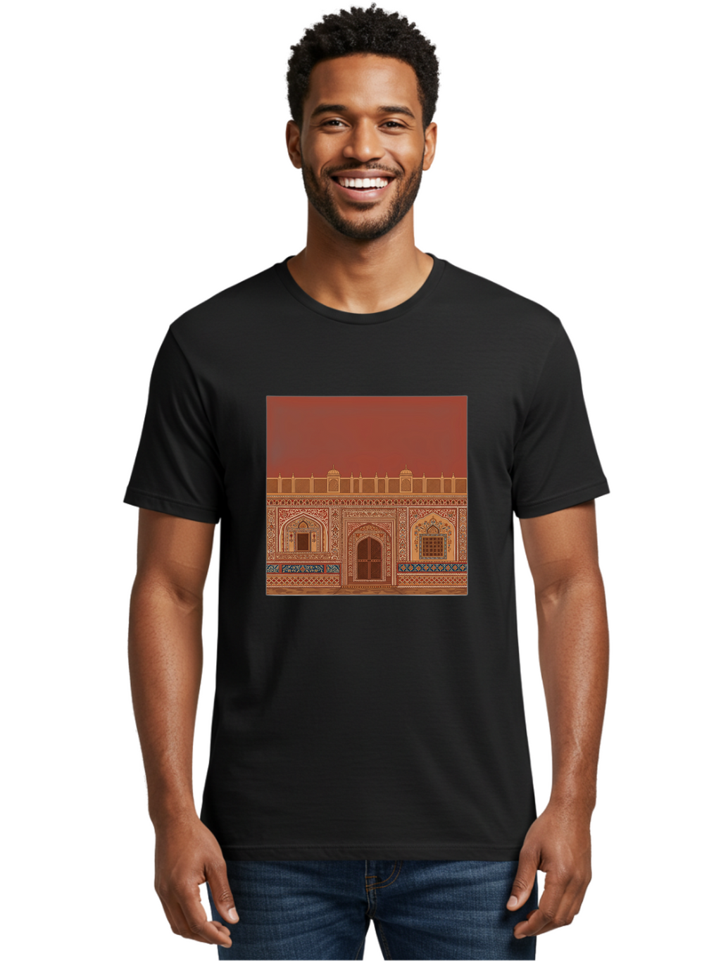 Ornate-Building-Facade Men'S Graphic Tee, 100% Cotton, Comfortable Casual Summer Wear, Machine Washable, Vintage Camera, Old Camera, Antique Camera, Black Camera, Classic Photography, Photography Equipment, Nostalgic Device, Film Camera, Ban009