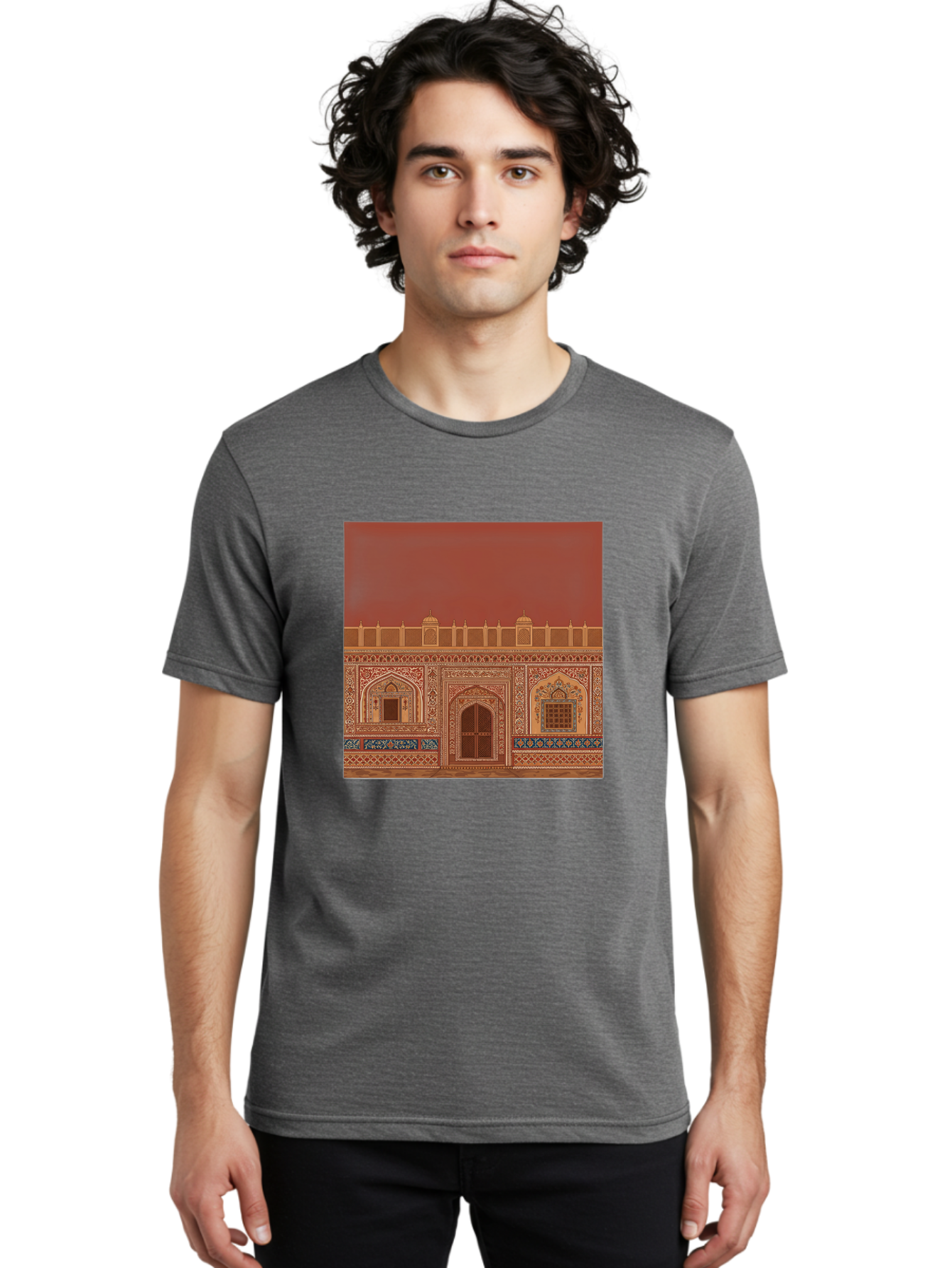 Ornate-Building-Facade Men'S Graphic Tee, 100% Cotton, Comfortable Casual Summer Wear, Machine Washable, Vintage Camera, Old Camera, Antique Camera, Black Camera, Classic Photography, Photography Equipment, Nostalgic Device, Film Camera, Ban009