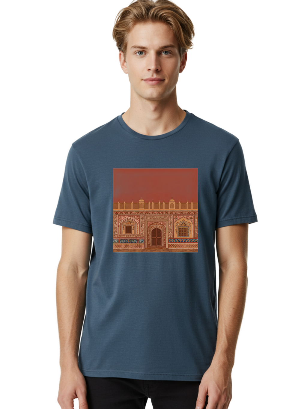 Ornate-Building-Facade Men'S Graphic Tee, 100% Cotton, Comfortable Casual Summer Wear, Machine Washable, Vintage Camera, Old Camera, Antique Camera, Black Camera, Classic Photography, Photography Equipment, Nostalgic Device, Film Camera, Ban009