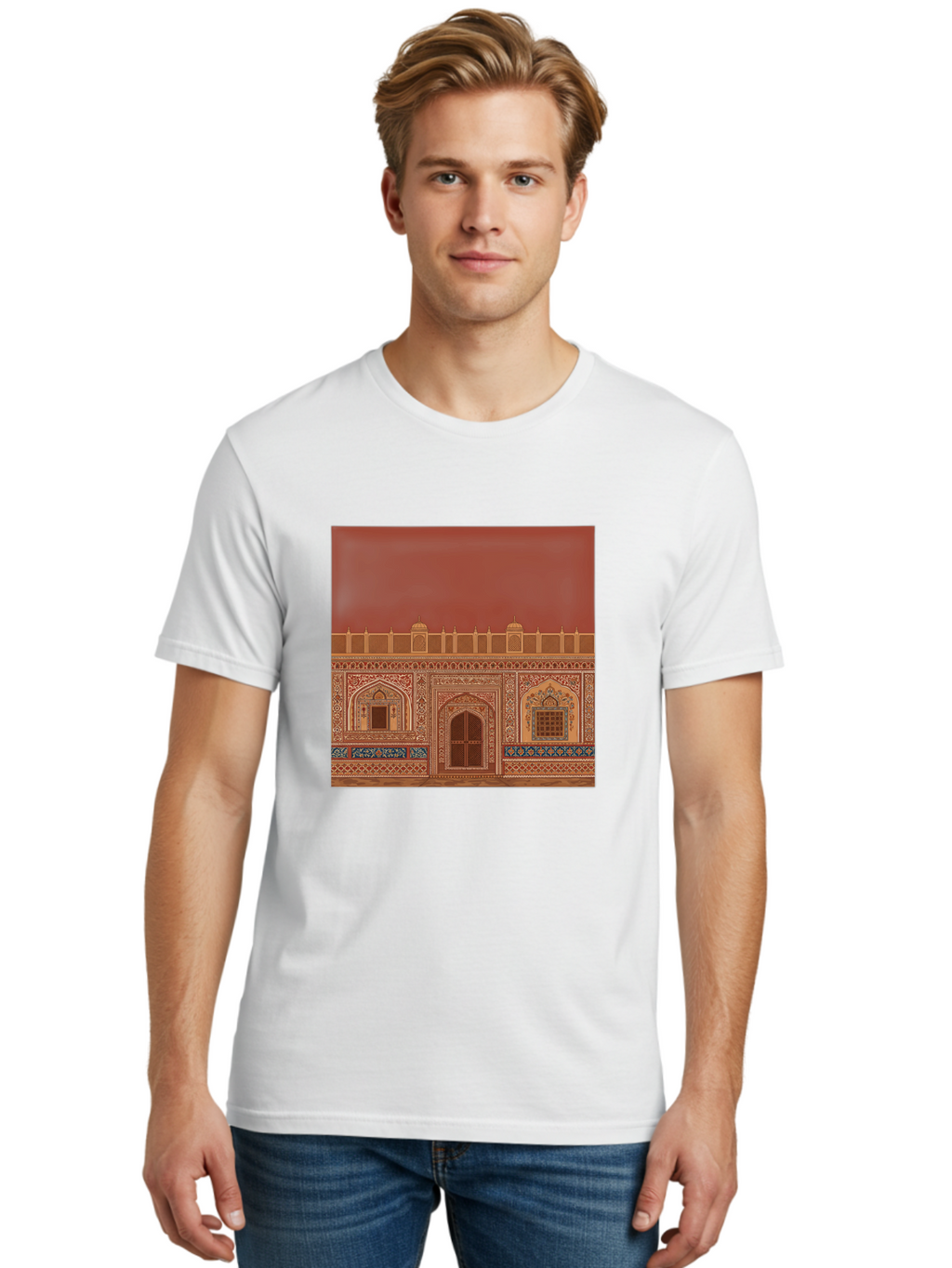 Ornate-Building-Facade Men'S Graphic Tee, 100% Cotton, Comfortable Casual Summer Wear, Machine Washable, Vintage Camera, Old Camera, Antique Camera, Black Camera, Classic Photography, Photography Equipment, Nostalgic Device, Film Camera, Ban009