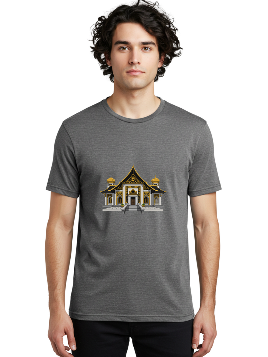 Ornate-Building Men'S Graphic Tee, 100% Cotton, Comfortable Casual Summer Wear, Machine Washable, Vintage Camera, Old Camera, Antique Camera, Black Camera, Classic Photography, Photography Equipment, Nostalgic Device, Film Camera, Camera Art Ban010