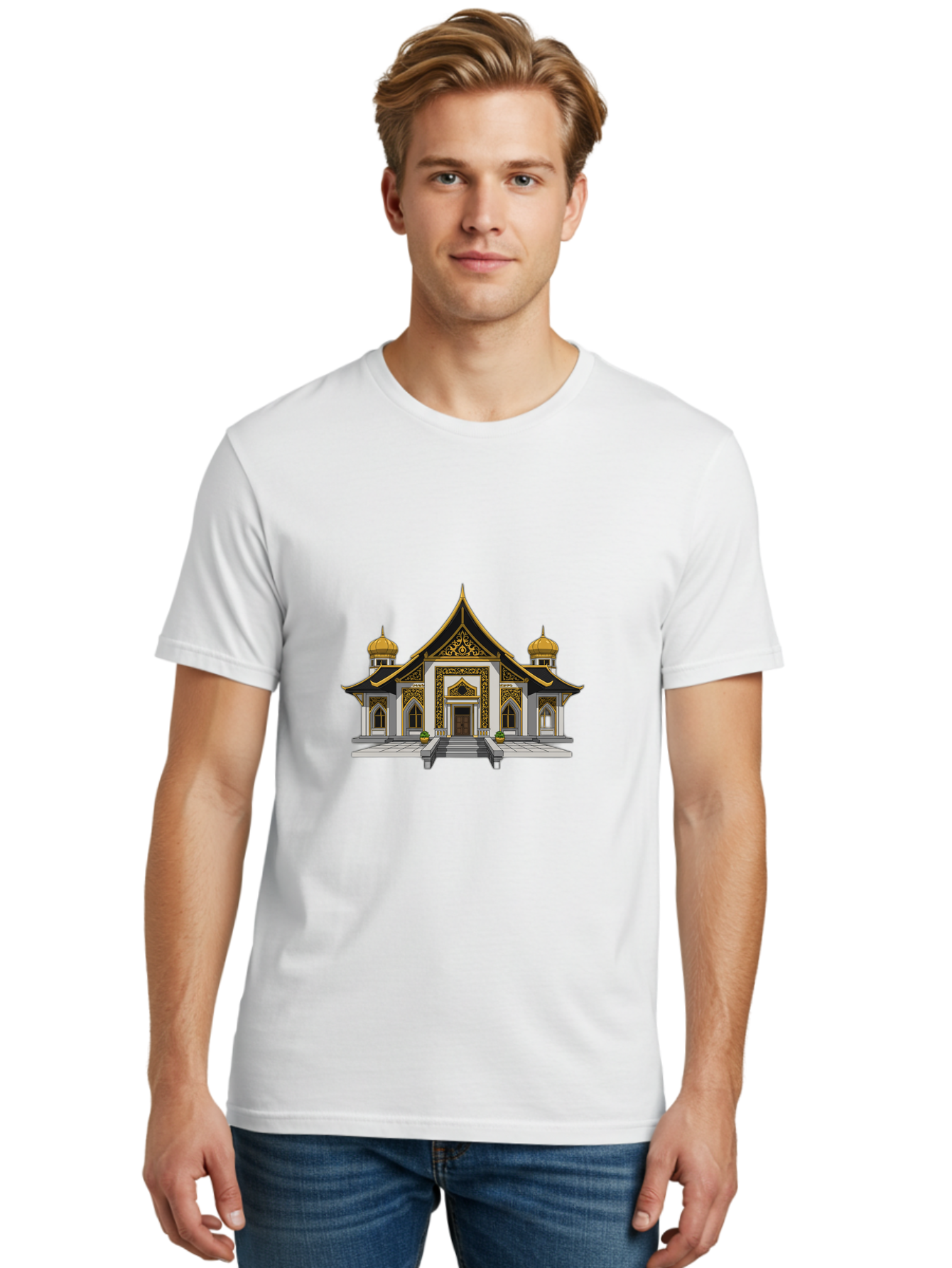 Ornate-Building Men'S Graphic Tee, 100% Cotton, Comfortable Casual Summer Wear, Machine Washable, Vintage Camera, Old Camera, Antique Camera, Black Camera, Classic Photography, Photography Equipment, Nostalgic Device, Film Camera, Camera Art Ban010