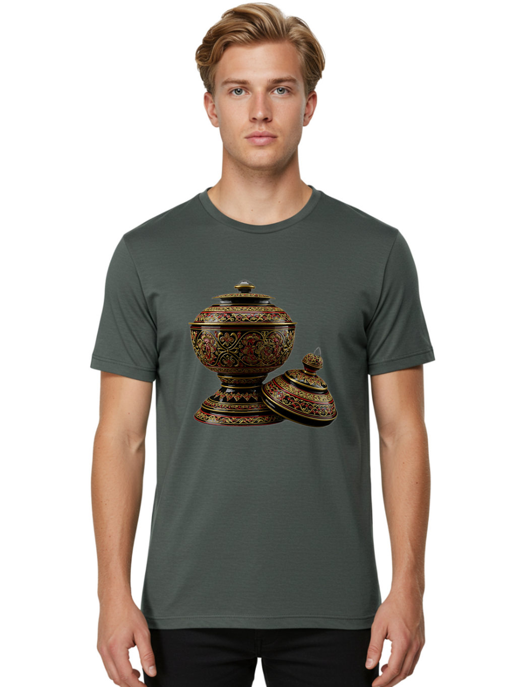 Ornate-Vases Men'S Graphic Tee, 100% Cotton, Comfortable Casual Summer Wear, Machine Washable, Vintage Camera, Old Camera, Antique Camera, Black Camera, Classic Photography, Photography Equipment, Nostalgic Device, Film Camera, Camera Art Ban011