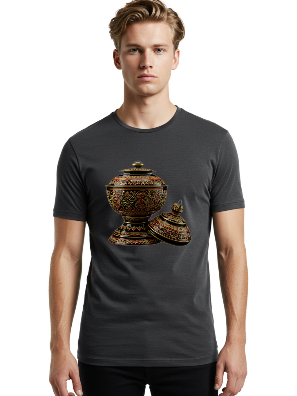 Ornate-Vases Men'S Graphic Tee, 100% Cotton, Comfortable Casual Summer Wear, Machine Washable, Vintage Camera, Old Camera, Antique Camera, Black Camera, Classic Photography, Photography Equipment, Nostalgic Device, Film Camera, Camera Art Ban011