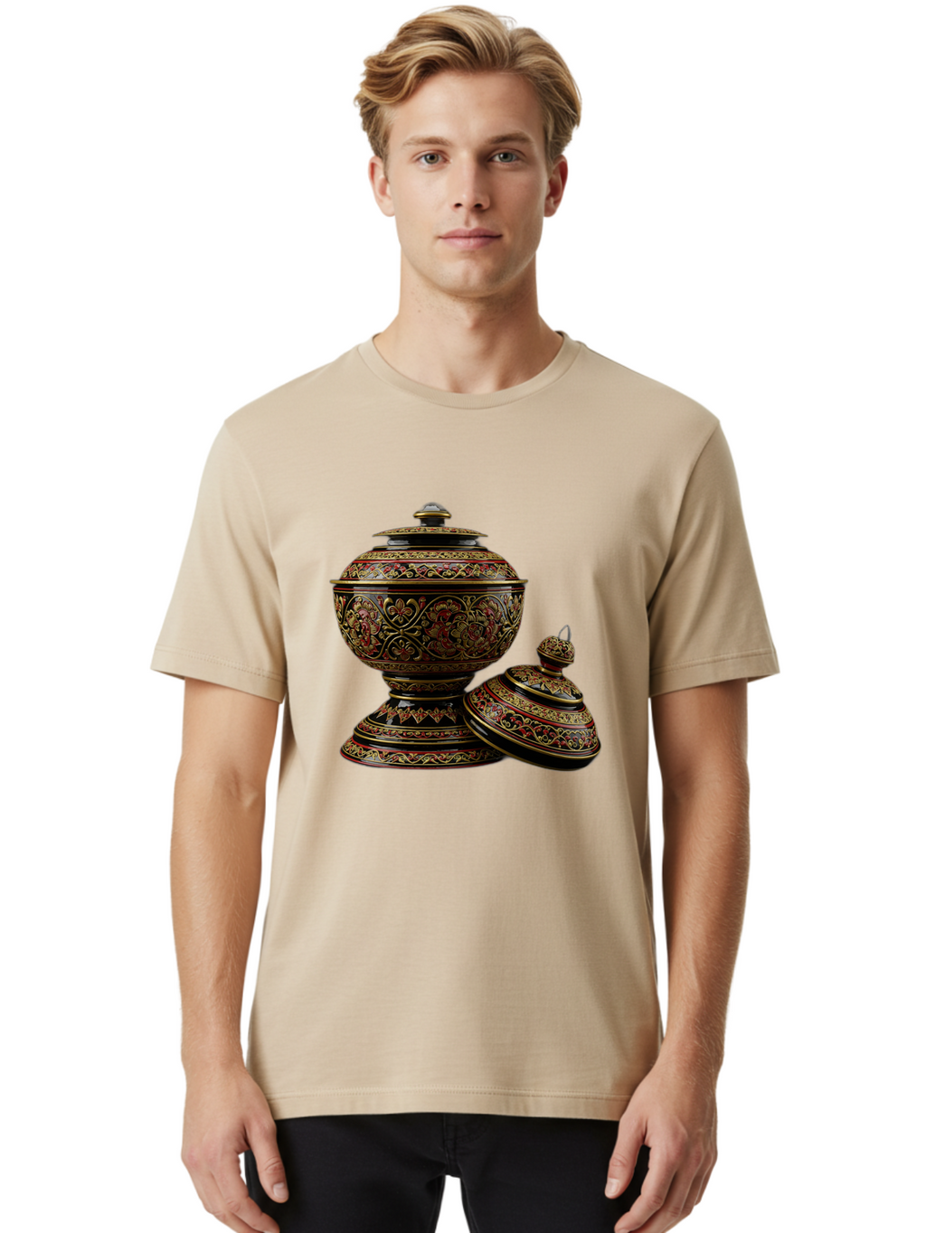 Ornate-Vases Men'S Graphic Tee, 100% Cotton, Comfortable Casual Summer Wear, Machine Washable, Vintage Camera, Old Camera, Antique Camera, Black Camera, Classic Photography, Photography Equipment, Nostalgic Device, Film Camera, Camera Art Ban011