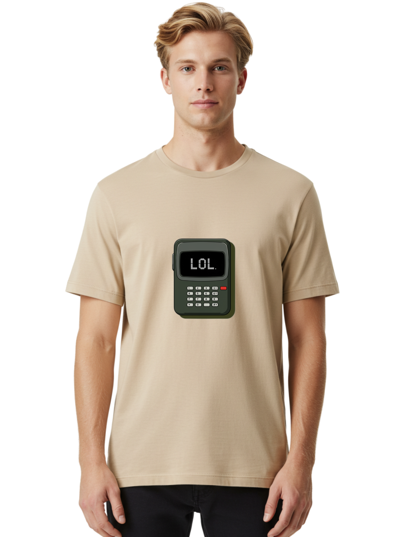 Pager-Lol Men'S Graphic Tee, 100% Cotton, Comfortable Casual Summer Wear, Machine Washable, Vintage Camera, Old Camera, Antique Camera, Black Camera, Classic Photography, Photography Equipment, Nostalgic Device, Film Camera, Camera Art Ban018