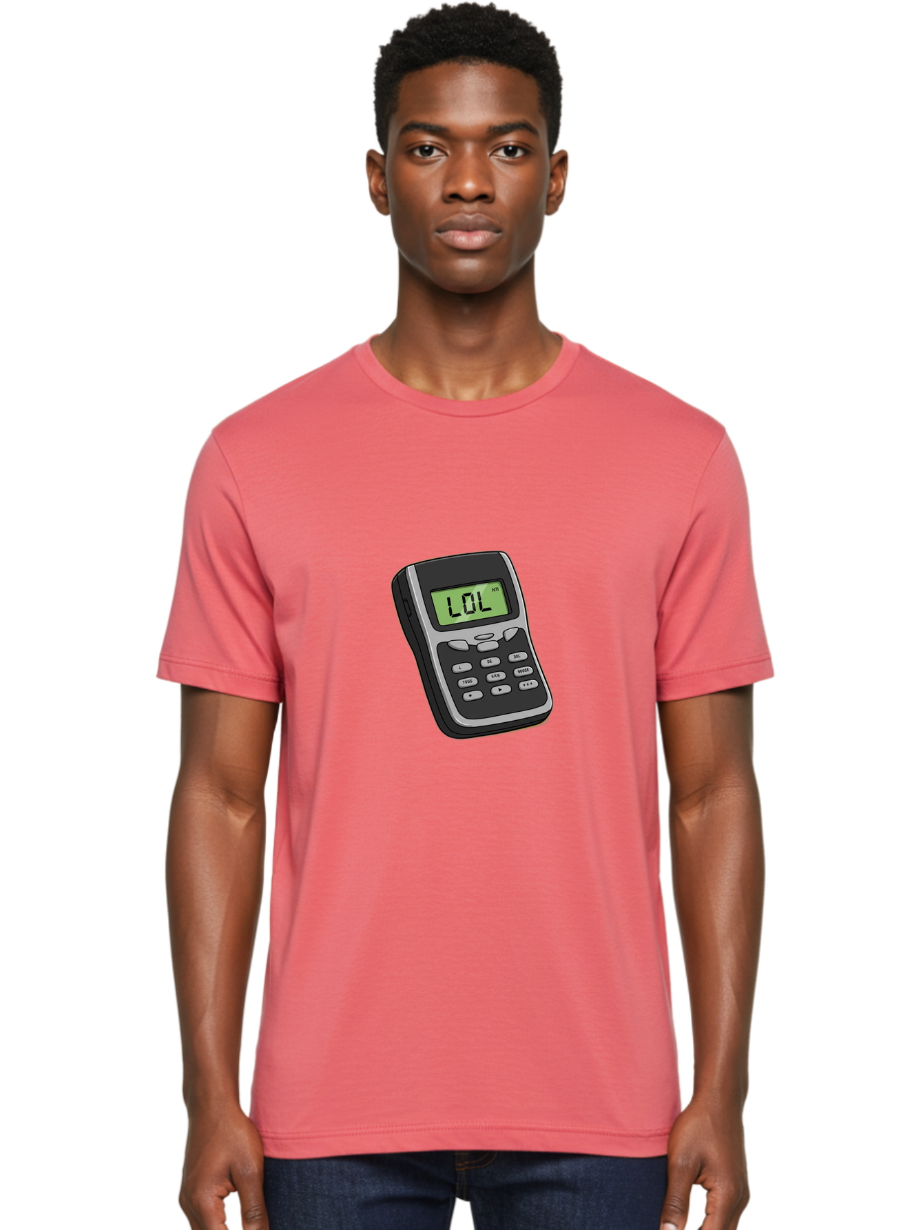 Pager-With-Lol Men'S Graphic Tee, 100% Cotton, Comfortable Casual Summer Wear, Machine Washable, Vintage Camera, Old Camera, Antique Camera, Black Camera, Classic Photography, Photography Equipment, Nostalgic Device, Film Camera, Camera Art Ban019