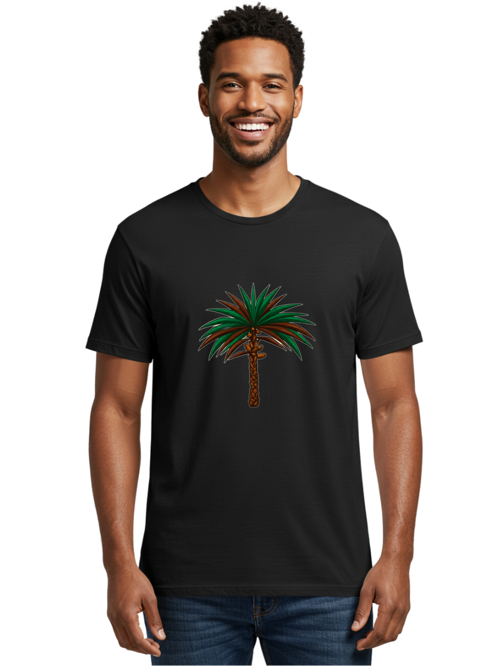 Palm-Tree Men'S Graphic Tee, 100% Cotton, Comfortable Casual Summer Wear, Machine Washable, Vintage Camera, Old Camera, Antique Camera, Black Camera, Classic Photography, Photography Equipment, Nostalgic Device, Film Camera, Camera Art Ban020