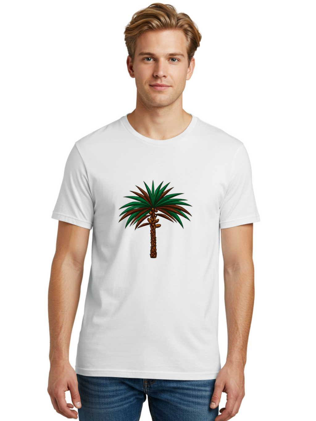 Palm-Tree Men'S Graphic Tee, 100% Cotton, Comfortable Casual Summer Wear, Machine Washable, Vintage Camera, Old Camera, Antique Camera, Black Camera, Classic Photography, Photography Equipment, Nostalgic Device, Film Camera, Camera Art Ban020