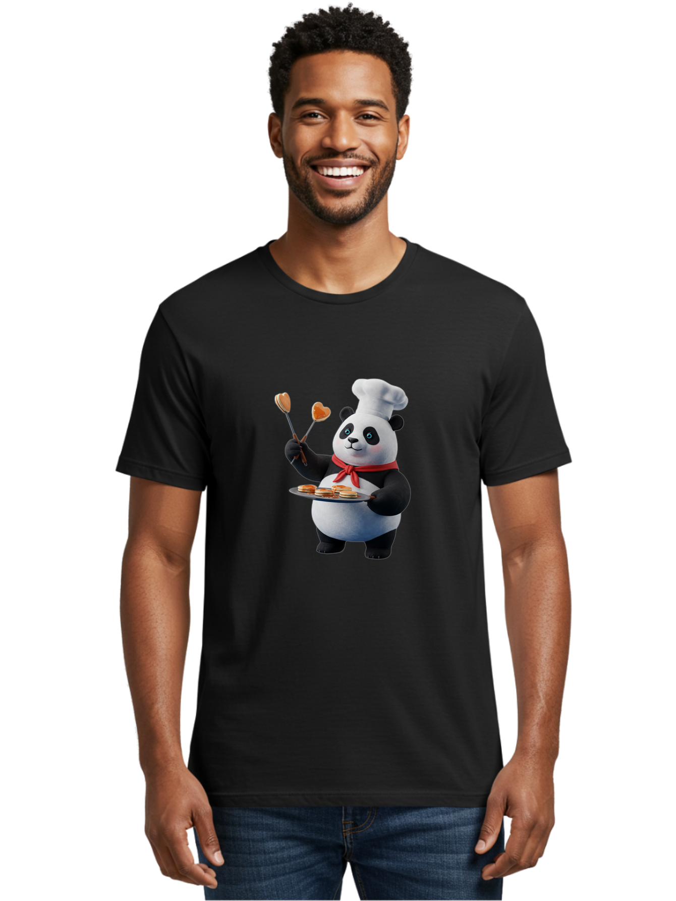 Panda-Chef-1 Men'S Graphic Tee, 100% Cotton, Comfortable Casual Summer Wear, Machine Washable, Vintage Camera, Old Camera, Antique Camera, Black Camera, Classic Photography, Photography Equipment, Nostalgic Device, Film Camera, Camera Art Ban032