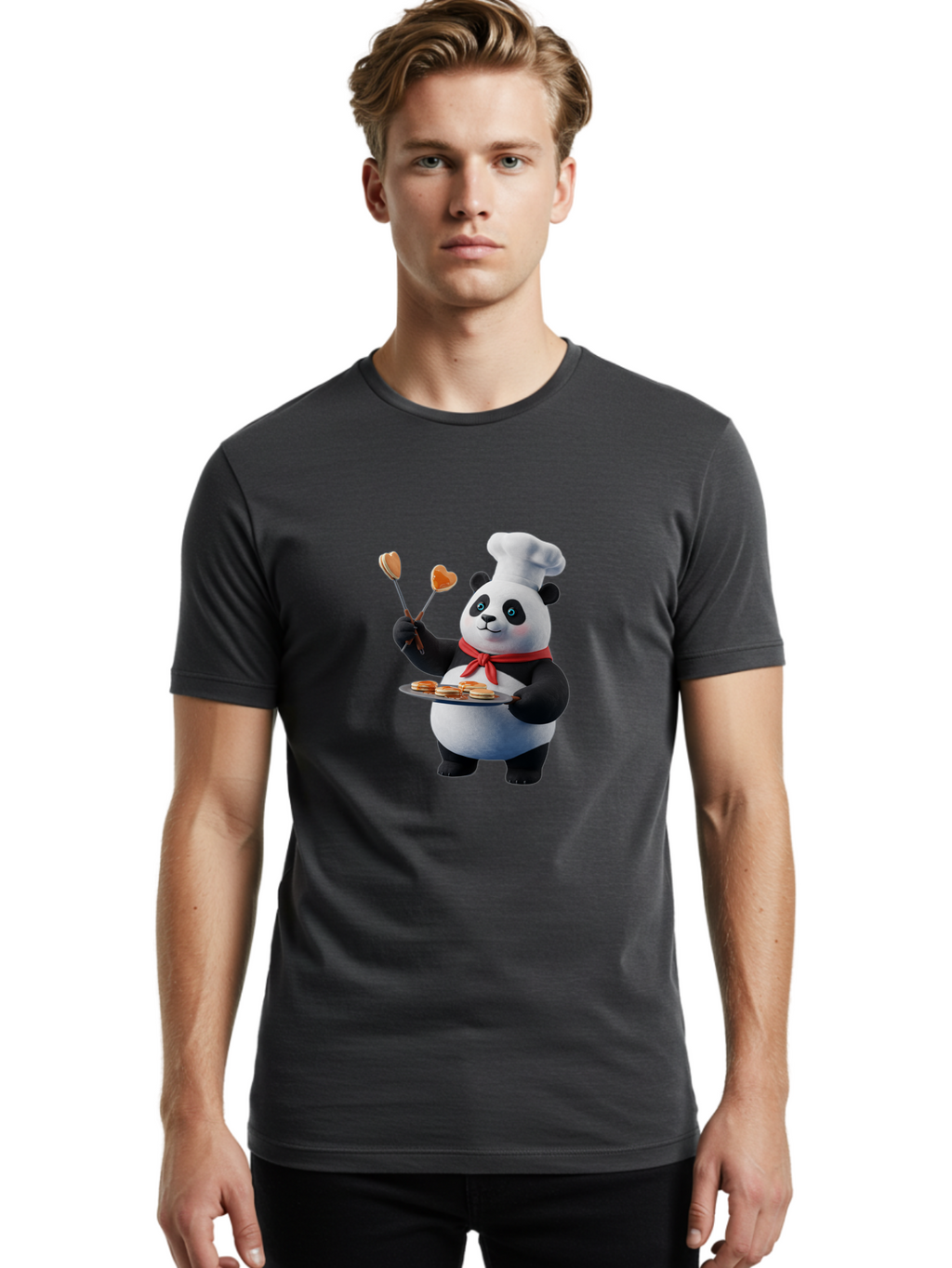 Panda-Chef-1 Men'S Graphic Tee, 100% Cotton, Comfortable Casual Summer Wear, Machine Washable, Vintage Camera, Old Camera, Antique Camera, Black Camera, Classic Photography, Photography Equipment, Nostalgic Device, Film Camera, Camera Art Ban032