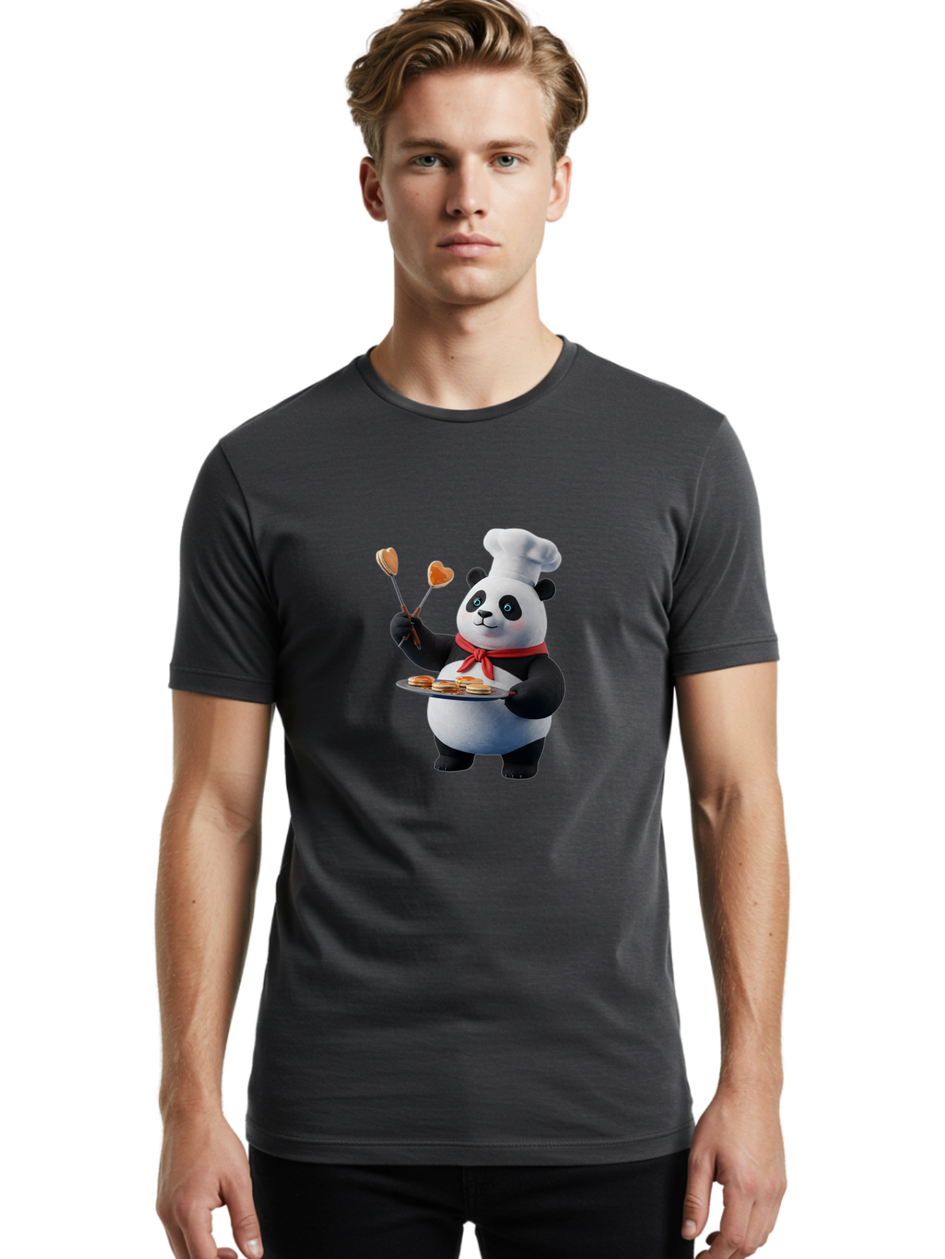 Panda-Chef-1 Men'S Graphic Tee, 100% Cotton, Comfortable Casual Summer Wear, Machine Washable, Vintage Camera, Old Camera, Antique Camera, Black Camera, Classic Photography, Photography Equipment, Nostalgic Device, Film Camera, Camera Art Ban032