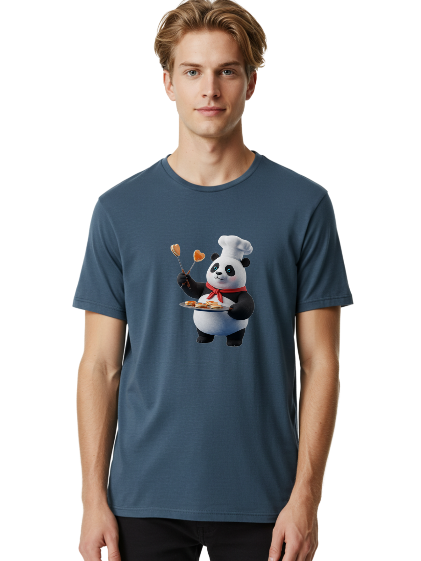 Panda-Chef-1 Men'S Graphic Tee, 100% Cotton, Comfortable Casual Summer Wear, Machine Washable, Vintage Camera, Old Camera, Antique Camera, Black Camera, Classic Photography, Photography Equipment, Nostalgic Device, Film Camera, Camera Art Ban032