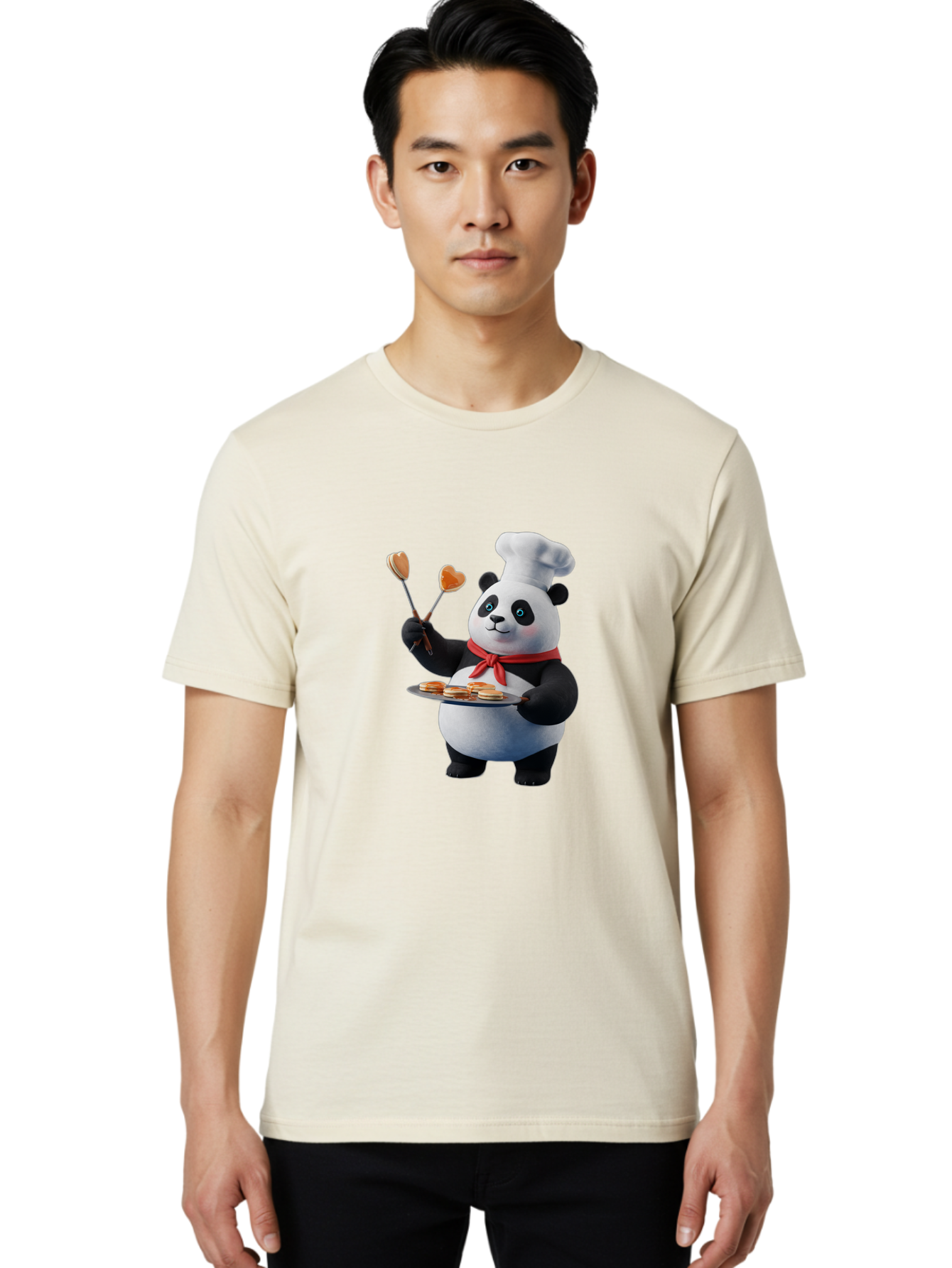 Panda-Chef-1 Men'S Graphic Tee, 100% Cotton, Comfortable Casual Summer Wear, Machine Washable, Vintage Camera, Old Camera, Antique Camera, Black Camera, Classic Photography, Photography Equipment, Nostalgic Device, Film Camera, Camera Art Ban032
