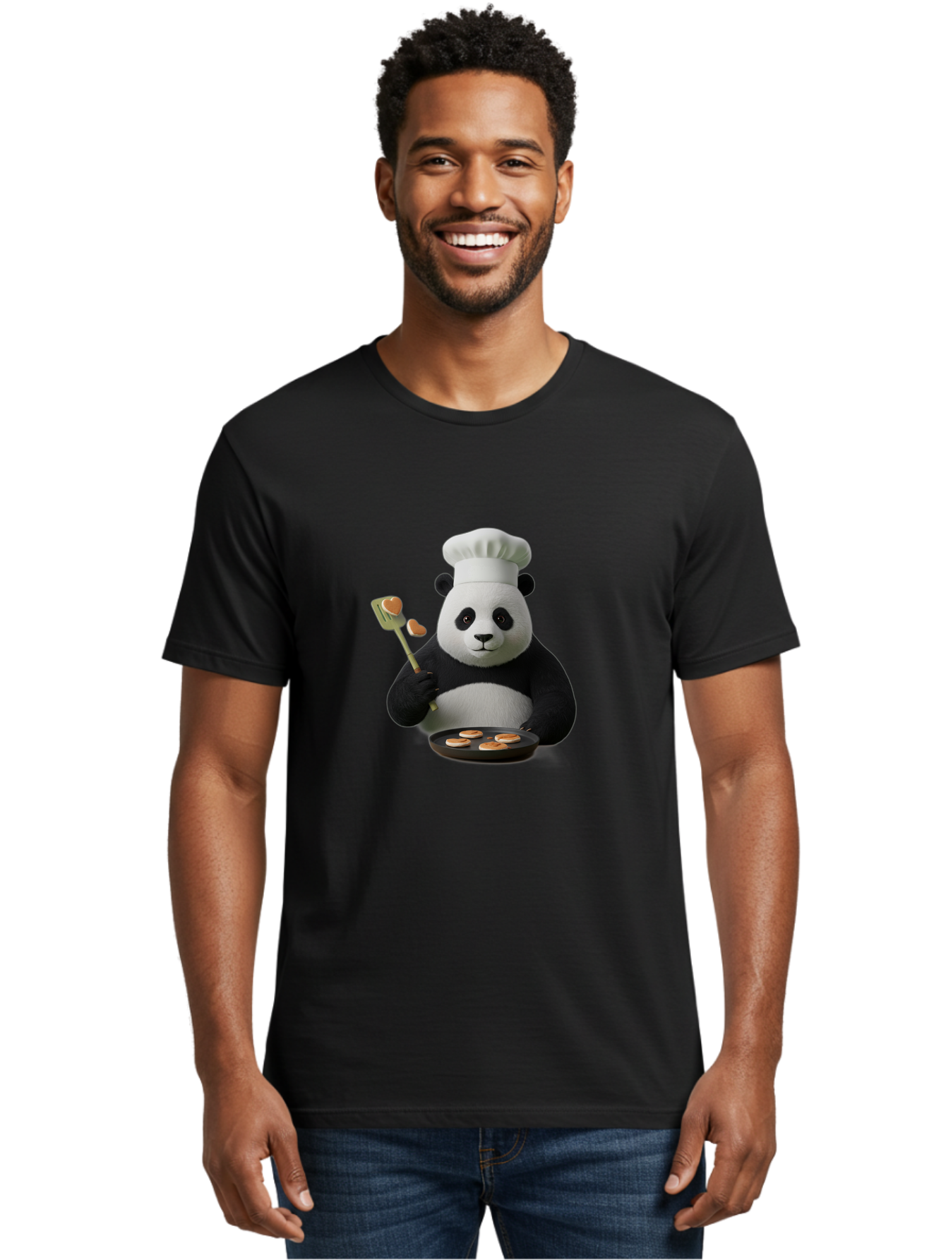 Panda-Chef-2 Men'S Graphic Tee, 100% Cotton, Comfortable Casual Summer Wear, Machine Washable, Vintage Camera, Old Camera, Antique Camera, Black Camera, Classic Photography, Photography Equipment, Nostalgic Device, Film Camera, Camera Art Ban033