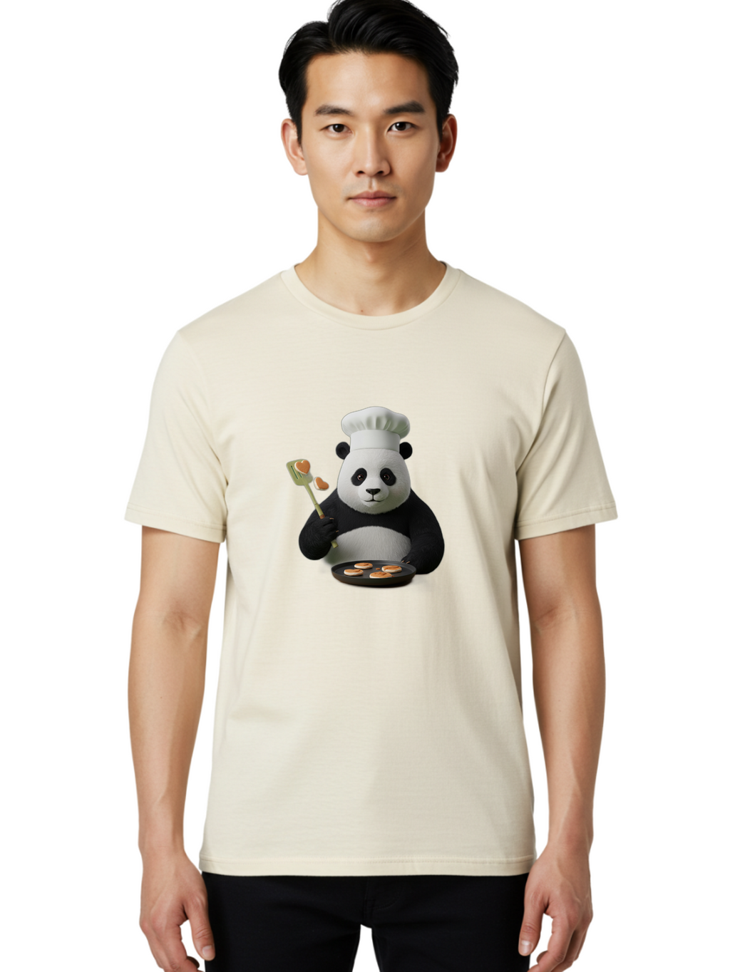 Panda-Chef-2 Men'S Graphic Tee, 100% Cotton, Comfortable Casual Summer Wear, Machine Washable, Vintage Camera, Old Camera, Antique Camera, Black Camera, Classic Photography, Photography Equipment, Nostalgic Device, Film Camera, Camera Art Ban033